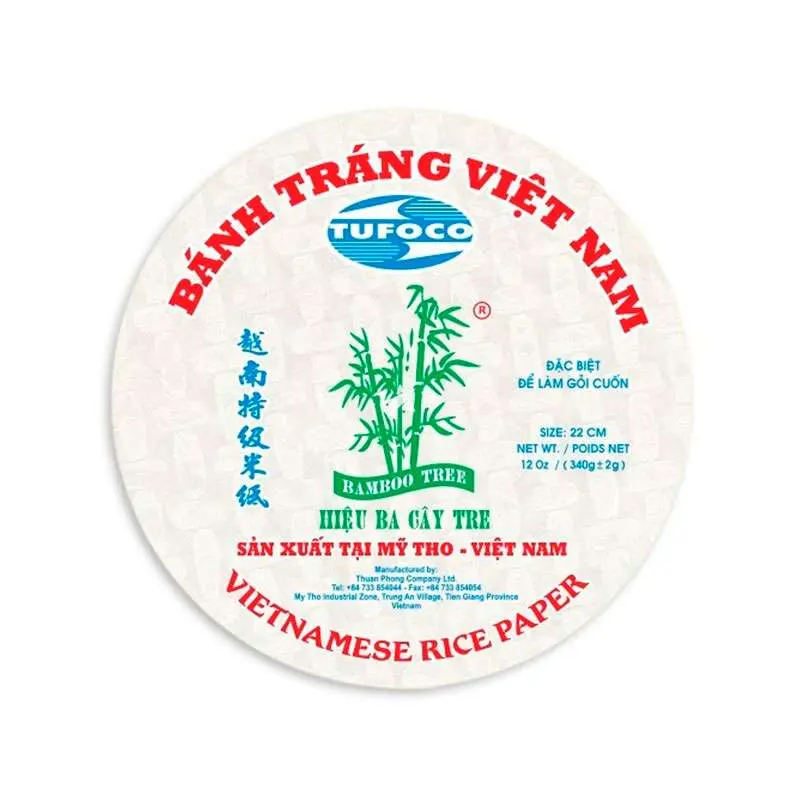 PAPEL DE ARROZ VIETNAMITA (12 x 22cm ) 340g - Tufoco