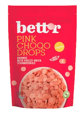 DROPS de CHOCOLATE ROSA 200g BIO - Bett´r 
